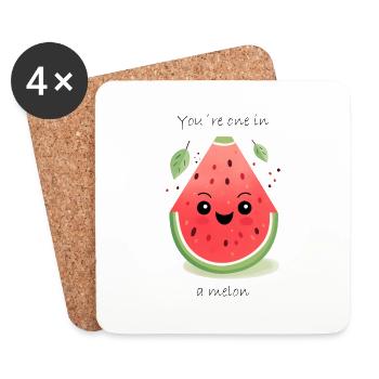 youre one in a melon - Untersetzer (4er-Set) - Weiß - Vorne
