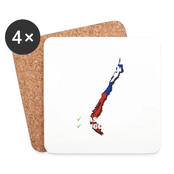 Chile Bound Country Travel Chilean Flag Vacation - Untersetzer (4er-Set) - Weiß - Vorne