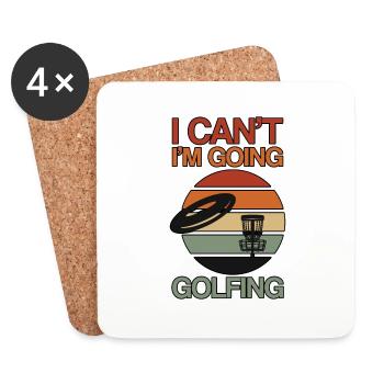 Je ne peux pas aller jouer au golf 2 - Dessous de verre (lot de 4) - blanc - Devant