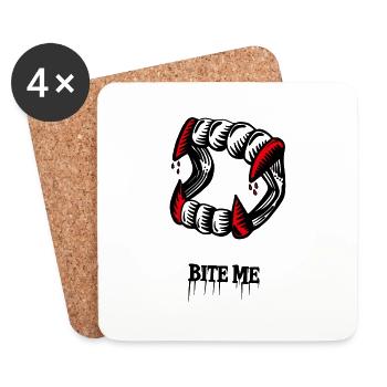 Bite Me - Coasters (set of 4) - white - Front