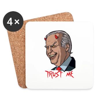 Evil Biden - Untersetzer (4er-Set) - Weiß - Vorne