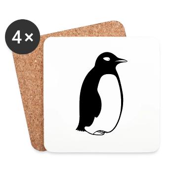 Pinguin - Untersetzer (4er-Set) - Weiß - Vorne
