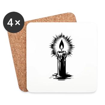 Candle Advent Judges | candle in wind - Coasters (set of 4) - white - Front