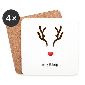 Merry Bright - Coasters (set of 4) - white - Front