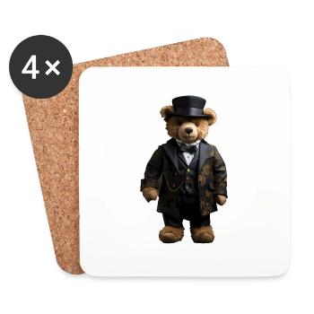Clothes make the man, even with bears - Coasters (set of 4) - white - Front