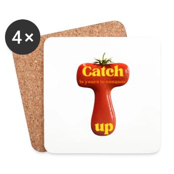 Catch up - is yours to conquer - Untersetzer (4er-Set) - Weiß - Vorne