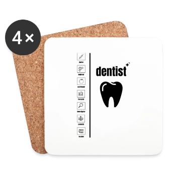 Definition dentist - Coasters (set of 4) - white - Front