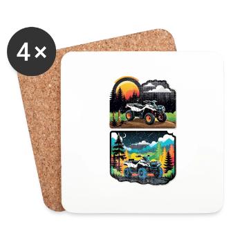 Quad & Off-Road - Coasters (set of 4) - white - Front