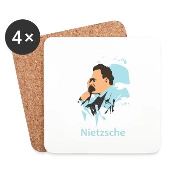 Nietzsche - Dessous de verre (lot de 4) - blanc - Devant