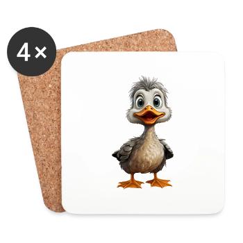 Funny little duckling - Coasters (set of 4) - white - Front