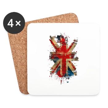 Union Jack - Untersetzer (4er-Set) - Weiß - Vorne
