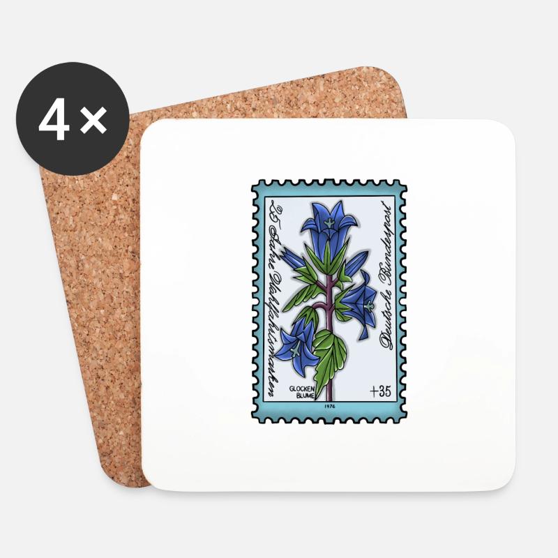 Bellflower - Coasters (set of 4) - white