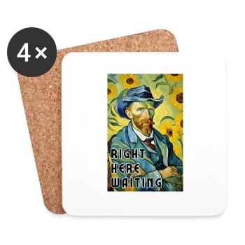 Right Here Waiting - Impressionism Painting - Coasters (set of 4) - white - Front