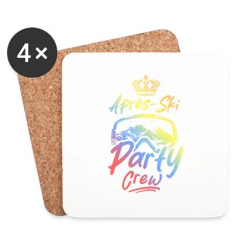 Après-ski Party Crew Coloré - Dessous de verre (lot de 4) - blanc - Devant