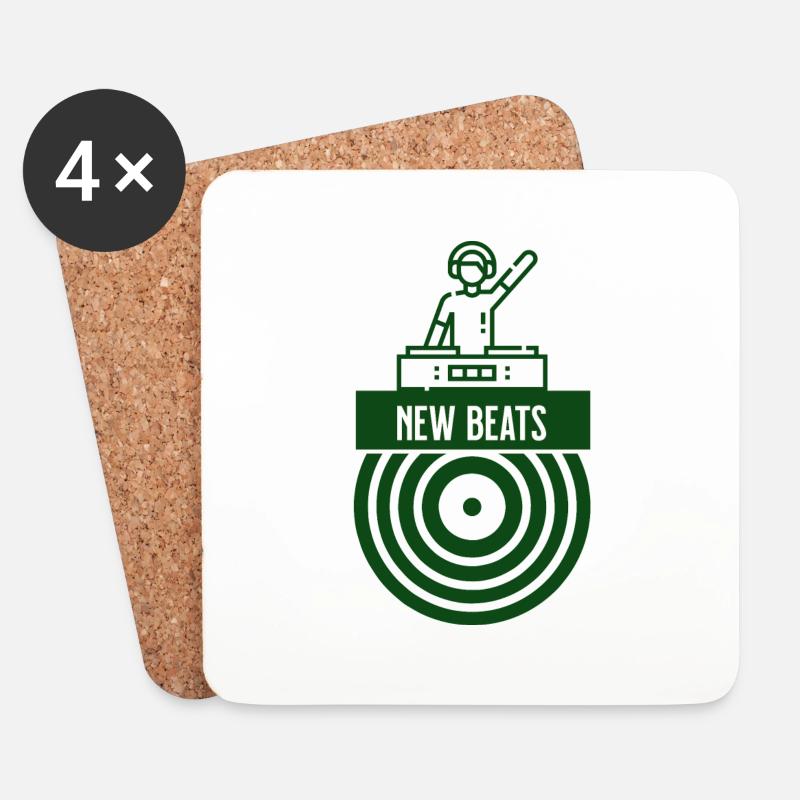 Beats - Untersetzer (4er-Set) - Weiß
