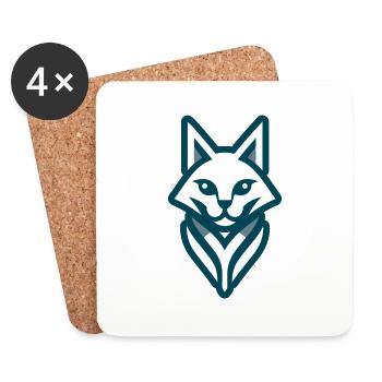 Kitten: Illustrative Motif - Coasters (set of 4) - white - Front