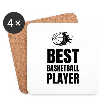 Basketball - Untersetzer (4er-Set) - Weiß - Vorne