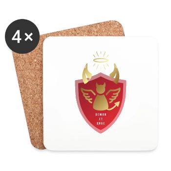 DEMON AND ANGEL - Coasters (set of 4) - white - Front