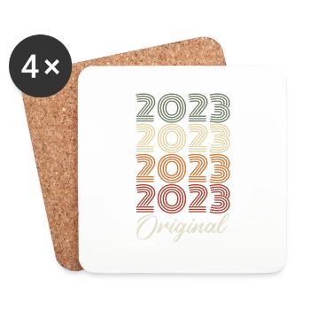 2023 Original Vintage Birthday Gift 2023 - Coasters (set of 4) - white - Front