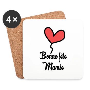 OMA. MAMA. MUTTERTAG. ALLES GUTE ZUM OMA-TAG - Untersetzer (4er-Set) - Weiß - Vorne