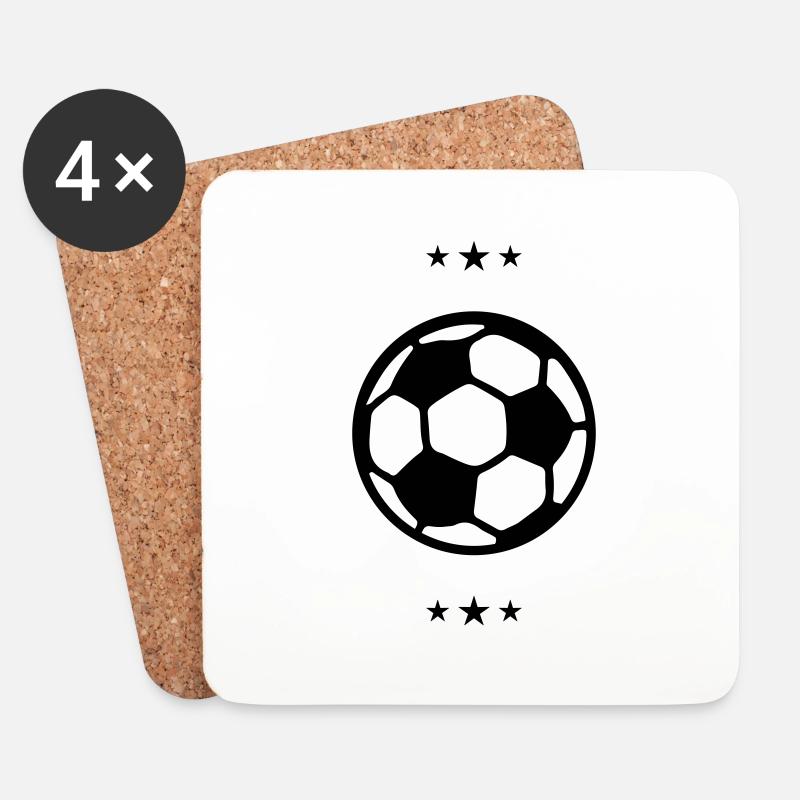 fussball - Untersetzer (4er-Set) - Weiß