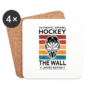 Hockey the Wall - Untersetzer (4er-Set) - Weiß - Vorne
