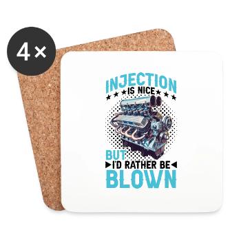 L’injection est agréable mais je préfère être soufflé 15 - Dessous de verre (lot de 4) - blanc - Devant