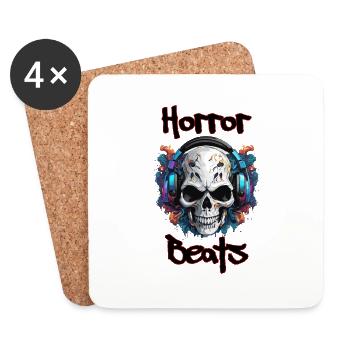 Kopfhörer / Audio / Musik / Klang / cool - Untersetzer (4er-Set) - Weiß - Vorne