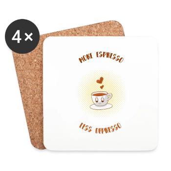 Espresso, Coffee, Coffee, Latte, Gift Idea, Fun - Coasters (set of 4) - white - Front