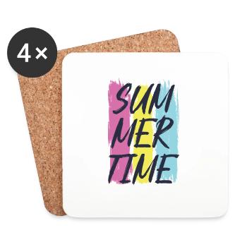 Summertime. - Coasters (set of 4) - white - Front