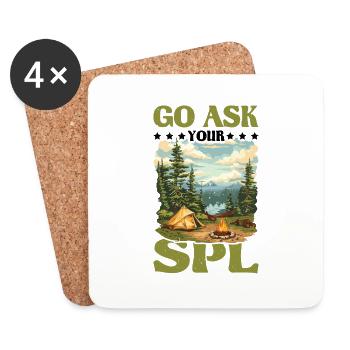 Go Ask Your Spl 24 - Coasters (set of 4) - white - Front