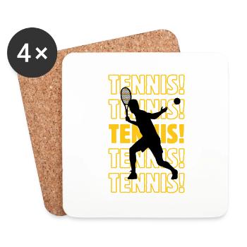 Tennis tennis tennis - Dessous de verre (lot de 4) - blanc - Devant