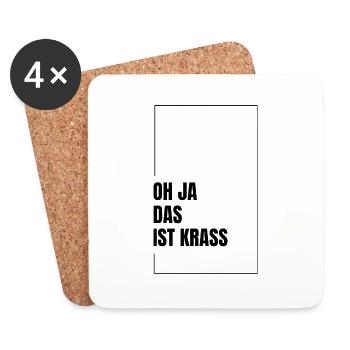 Oh oui, c’est grossier, le langage des jeunes dit design - Dessous de verre (lot de 4) - blanc - Devant