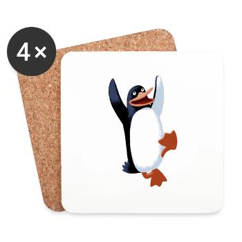 Pinguin - Untersetzer (4er-Set) - Weiß - Vorne
