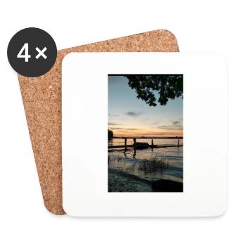 Sonnenuntergang - Untersetzer (4er-Set) - Weiß - Vorne