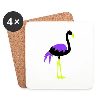 flamingo - Untersetzer (4er-Set) - Weiß - Vorne
