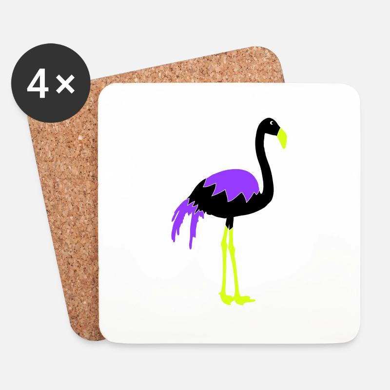flamingo - Untersetzer (4er-Set) - Weiß