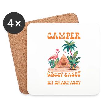 Camper Queen Classy Sassy And Bit Smart Assy 2 - Coasters (set of 4) - white - Front