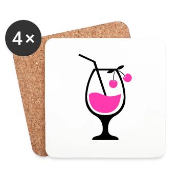 Cocktail 01 - Coasters (set of 4) - white - Front