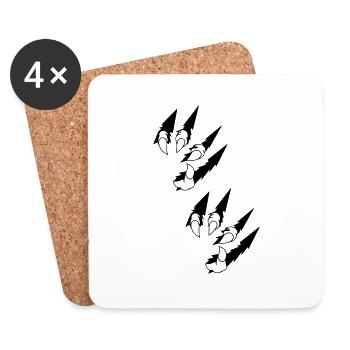 animal claws - Untersetzer (4er-Set) - Weiß - Vorne