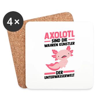 Axolotl - Coasters (set of 4) - white - Front
