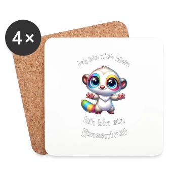 Small but a concentrate - Coasters (set of 4) - white - Front