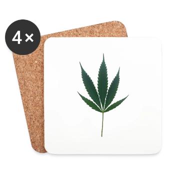 Zeit für Cannabis - Untersetzer (4er-Set) - Weiß - Vorne