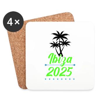 Ibiza 2025 - Untersetzer (4er-Set) - Weiß - Vorne