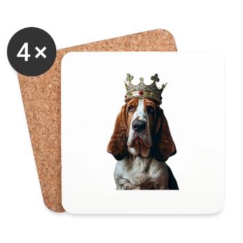 Basset - Untersetzer (4er-Set) - Weiß - Vorne