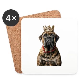 Englischer Mastiff - Untersetzer (4er-Set) - Weiß - Vorne
