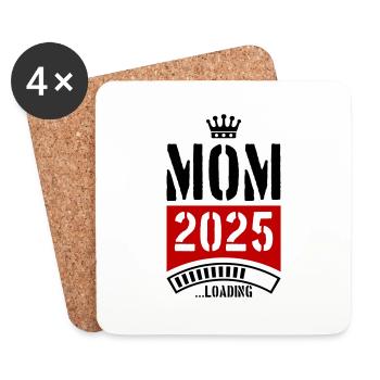 Mama 2025 Chargement Maman - Dessous de verre (lot de 4) - blanc - Devant