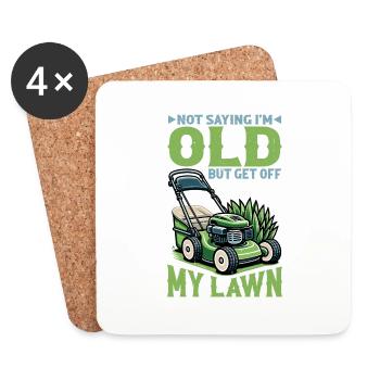 Not Saying I'm Old But Get Off My Lawn 5 - Untersetzer (4er-Set) - Weiß - Vorne