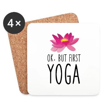 Ok, but first Yoga - Untersetzer (4er-Set) - Weiß - Vorne