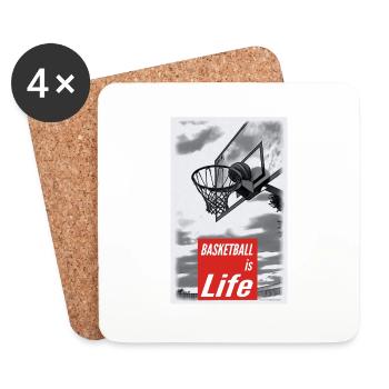 Le ballon, c’est la vie - Dessous de verre (lot de 4) - blanc - Devant